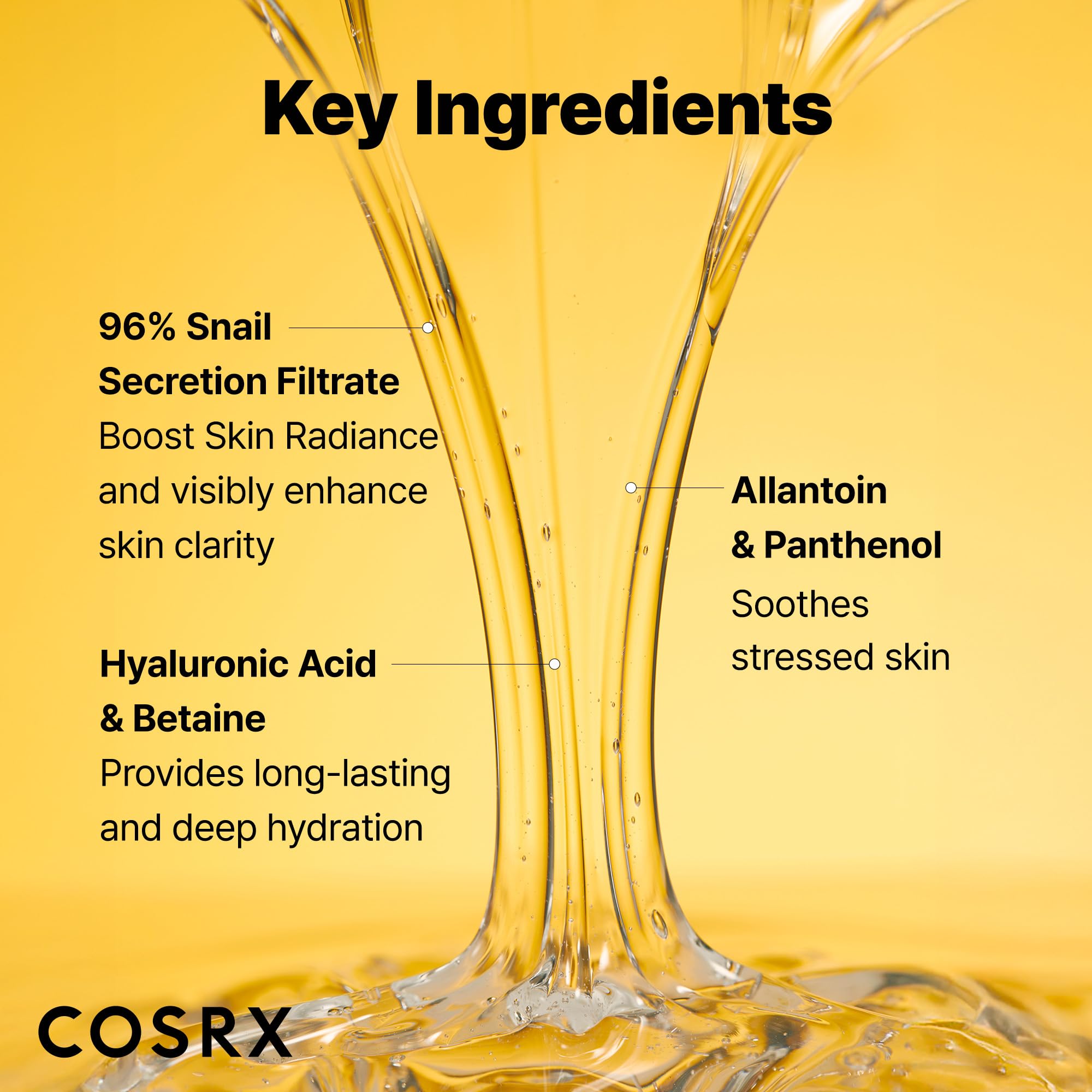 COSRX Snail Mucin 96% Repairing Serum for Sooothing & Hydrating 3.38 oz. | Snail Secretion Filtrate for Dull Skin & Fine Lines, Korean Skin Care