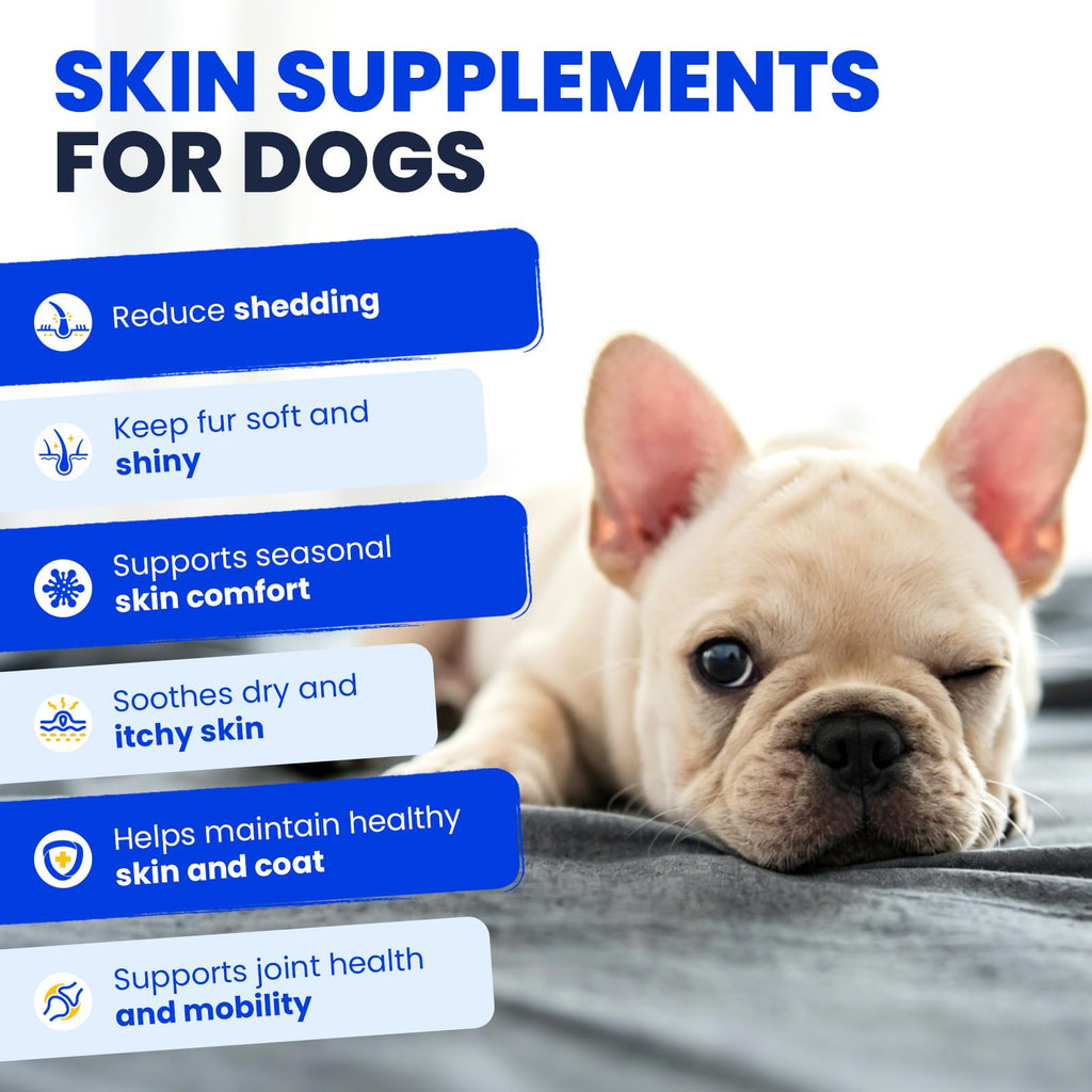 Fish Oil for Dogs Allergy and Itch Relief Chews - Omega 3 for Dog Skin and Coat Care - Salmon Oil for Dogs Anti Shedding Supplement Hot Spot Treatment EPA & DHA 200 Ct