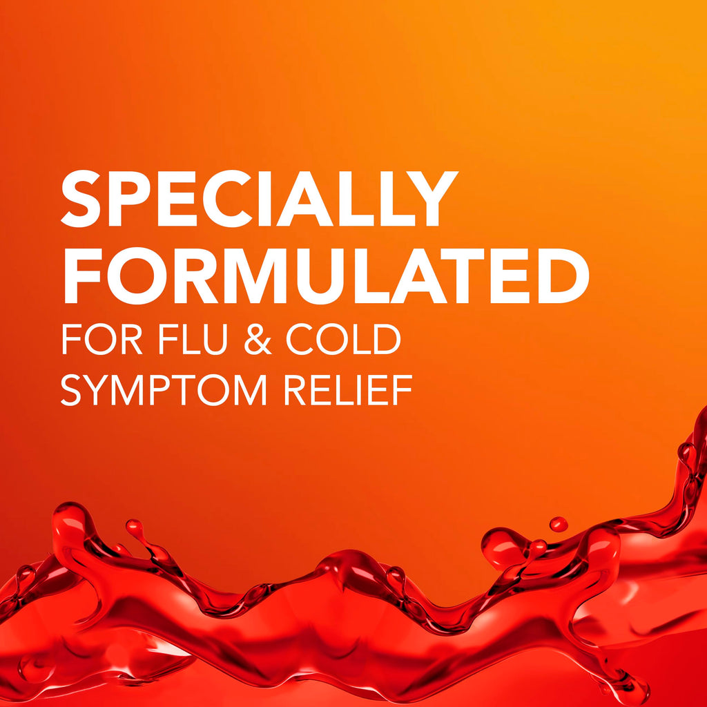 Buy now Vicks DayQuil & NyQuil Intense Flu Liquid, Value Pack, Over-The-Counter, Multi-Symptom, Powerful Relief for Body Aches, Fever, Headache, Sore Throat, and Cough, 6 Hour Relief, Cherry Flavor, 12 FL OZ at indiglob india