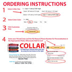 GoTags Personalized Dog Collar, Custom Embroidered Pet ID Dog Collar with Pet Name and Phone Number, Adjustable with Quick Release Snap Buckle