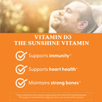 Doctor's Best Vitamin D3 5000IU, Non-GMO, Gluten & Soy Free, Regulates Immune Function, Supports Healthy Bones, White, No Flavour, 180 Count