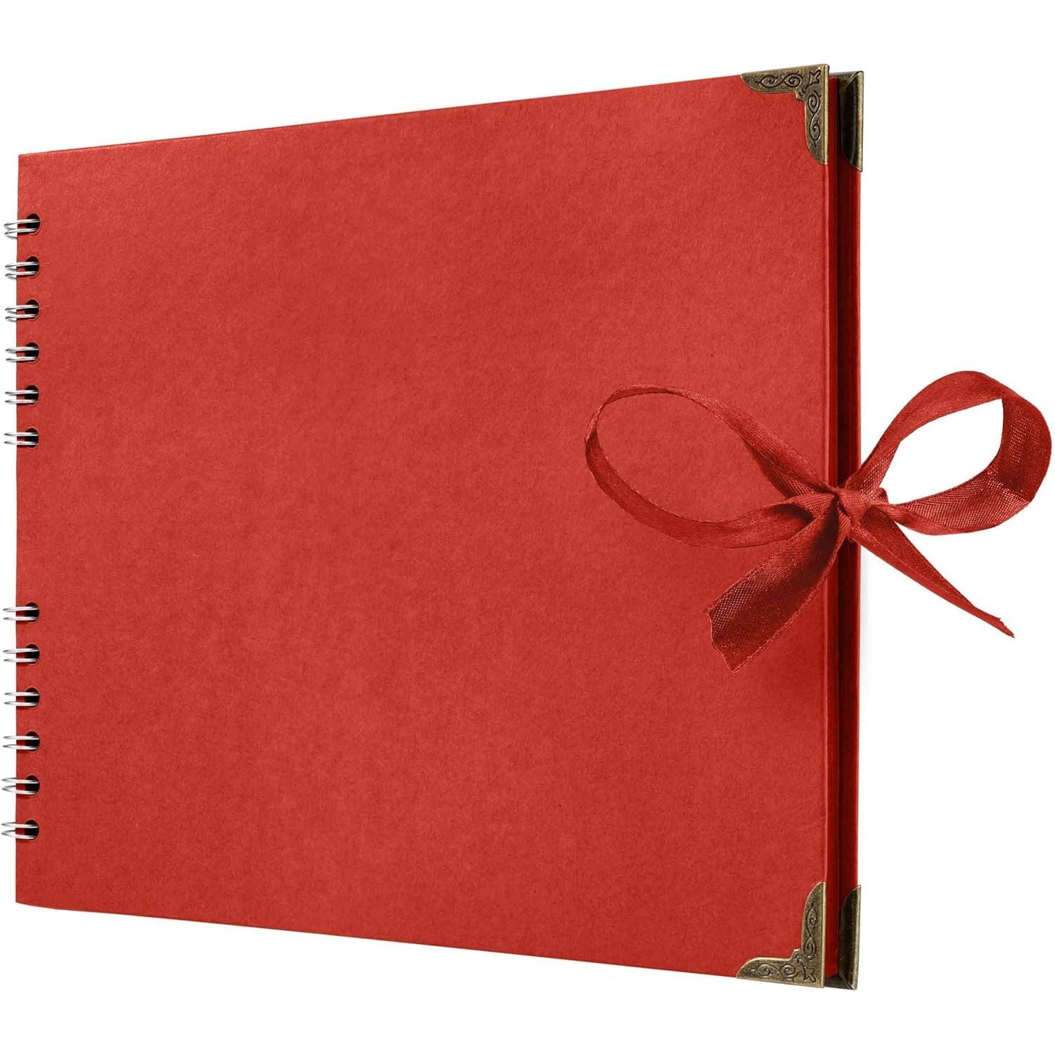 Buy now Bstorify Scrapbook Album 60 Pages (8 x 8 Inch) Brown Thick 200gsm Kraft Paper, Photo Album Scrapbook, Memory Book - Ideal for Your Scrapbooking Albums Art & Craft Projects 11 x 8.5 Inch Red at indiglob india