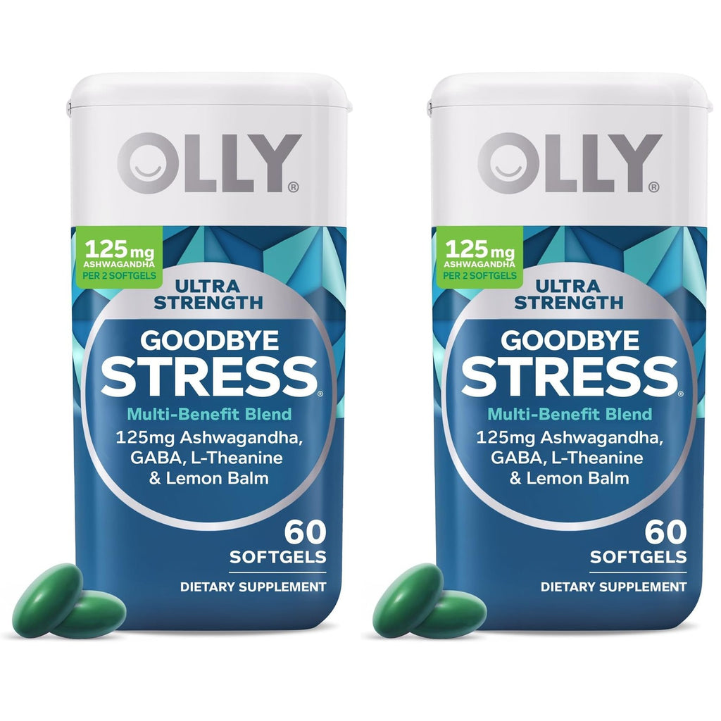 OLLY Ultra Strength Stress Softgels, Stress and Mood Support* - 60 Count