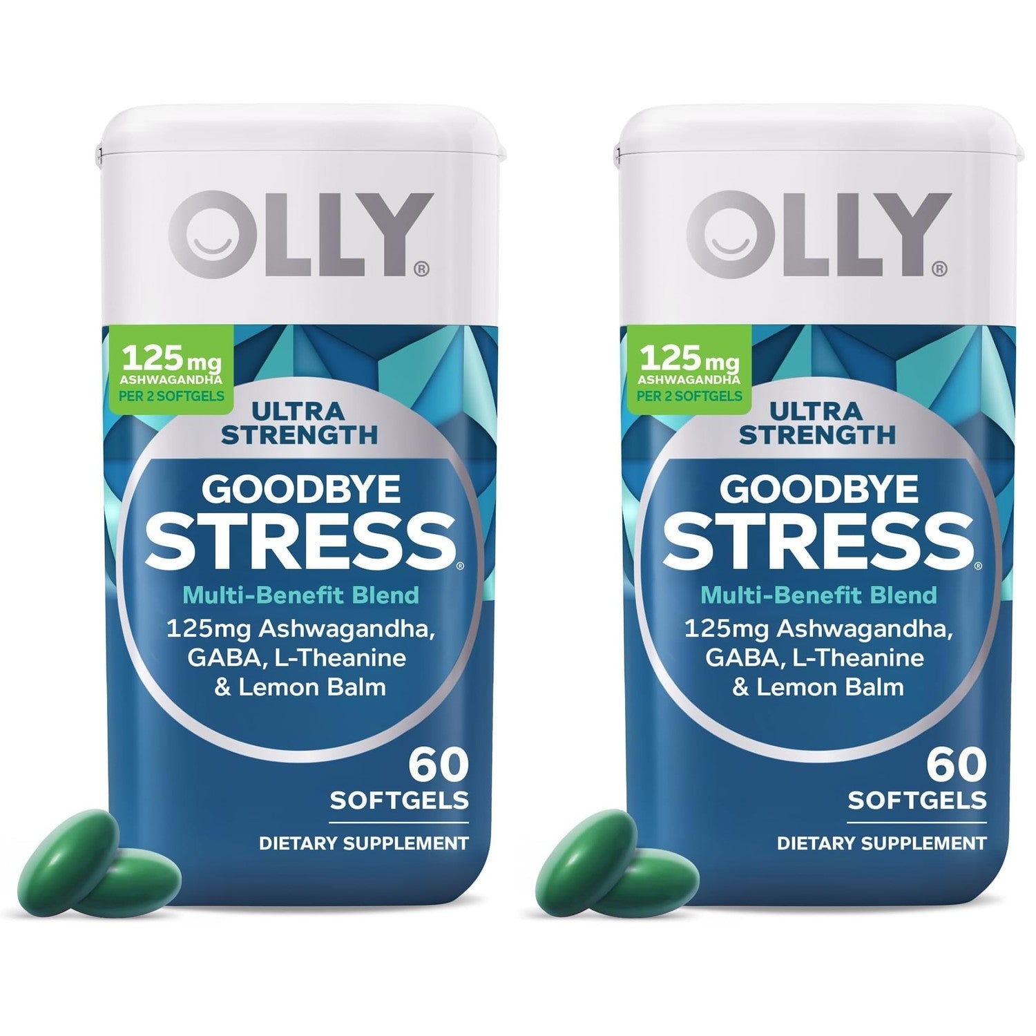 OLLY Ultra Strength Stress Softgels, Stress and Mood Support* - 60 Count
