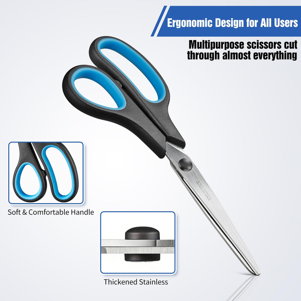 8.5" Heavy Duty Scissors All Purpose for Office Home School Sewing Crafts