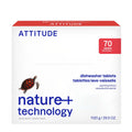 ATTITUDE Dishwasher Pods, Unscented, Plant-Based Tablets, 70 Count