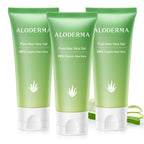 Aloderma Aloe Vera Gel Made within 12 Hours of Harvest with 99% Pure Organic Aloe Vera, Naturally Hydrating for Soothing Skincare, Moisturizing Aloe Gel for Skin, Face, Sensitive Skin - 4oz - 2ct