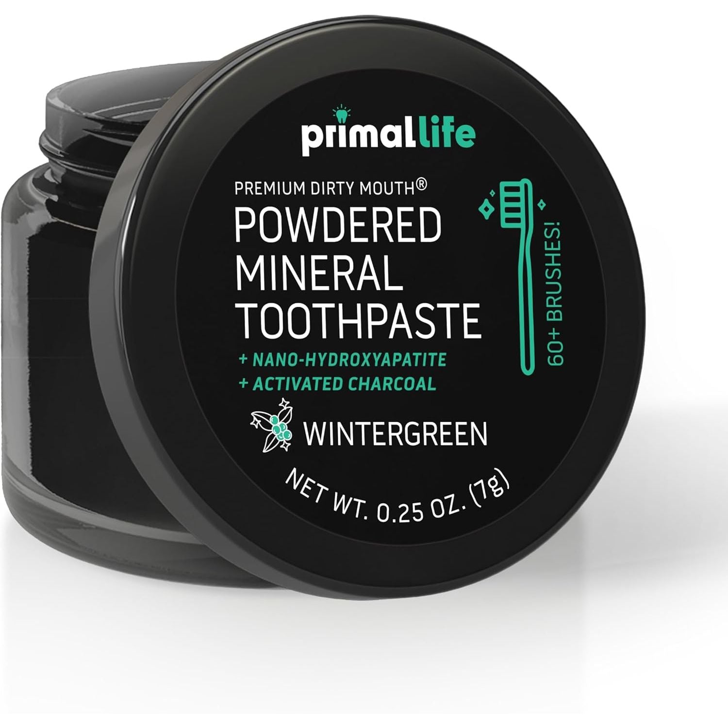 Buy now Primal Life Organics - Dirty Mouth Toothpowder, Tooth Cleaning Powder, Flavored Essential Oils with Natural Kaolin & Bentonite Clay, Good for 200+ Brushings, Paleo, Organic, Vegan (Peppermint, 1 oz) 0.25 Ounce (Pack of 1) Charcoal Wintergreen at indiglob india