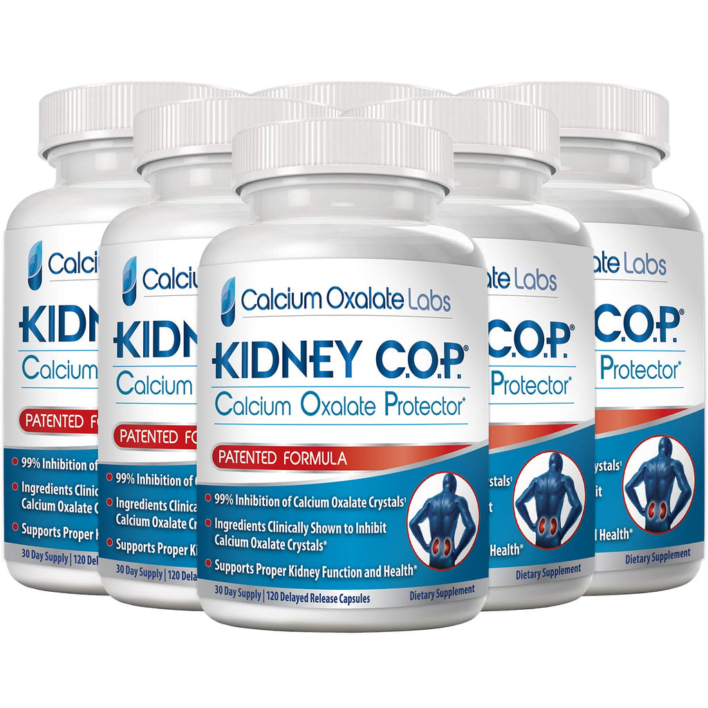KIDNEY C.O.P. Calcium Oxalate Kidney Stone Support Supplement 3 Pack | Urologist Recommended, 99% Calcium Oxalate Inhibition, 5X Stronger Than Chanca Piedra, Patented Formula, 90-day supply