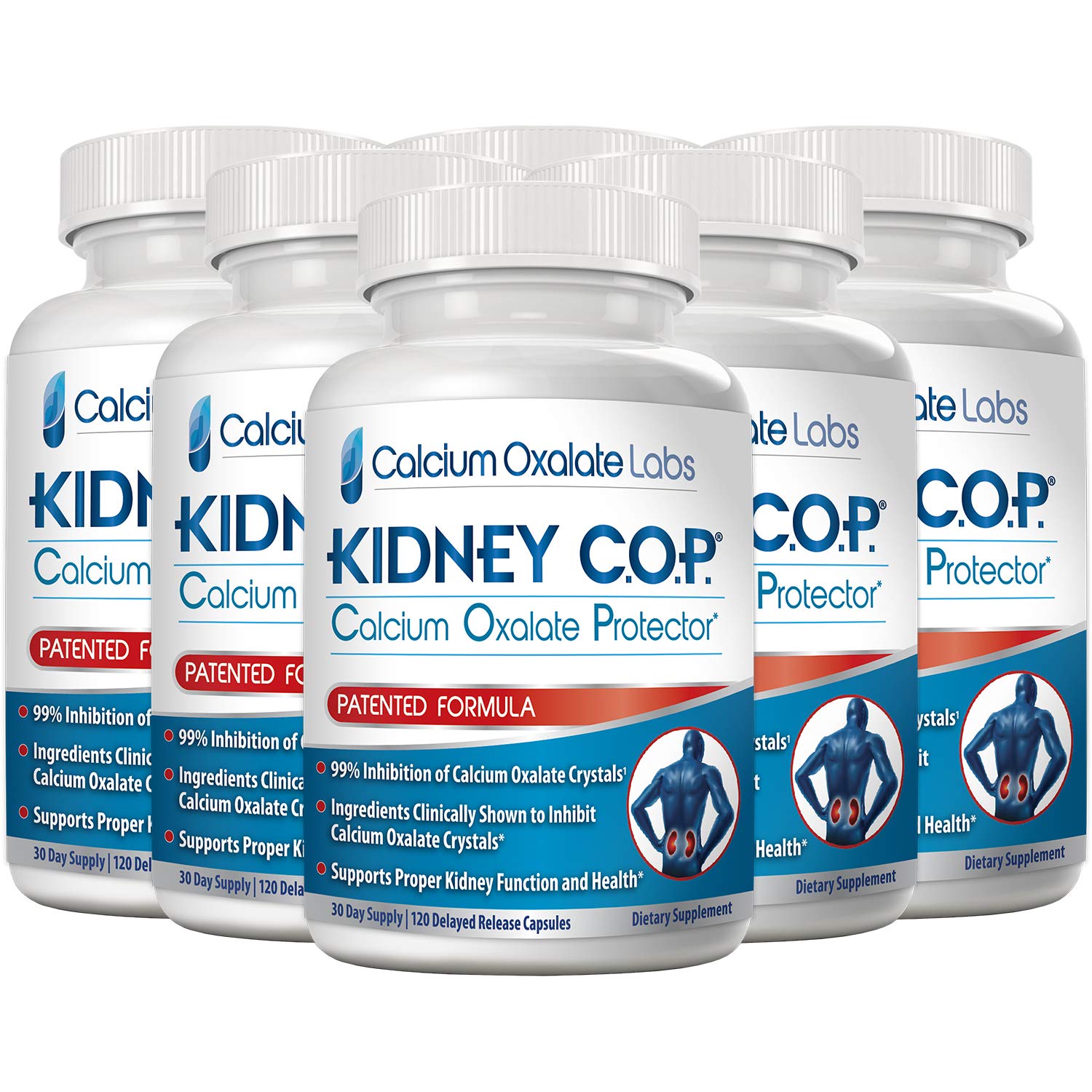 KIDNEY C.O.P. Calcium Oxalate Kidney Stone Support Supplement 3 Pack | Urologist Recommended, 99% Calcium Oxalate Inhibition, 5X Stronger Than Chanca Piedra, Patented Formula, 90-day supply