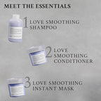 Davines LOVE/Smoothing Conditioner, Rich Anti-Frizz Formula for Frizzy, Coarse or Unruly Hair - Hydrates & Straightens for a Sleek, Shiny Look