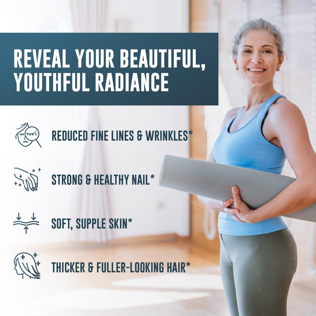 Advanced Collagen Complex with VERISOL®, FORTIBONE® & FORTIGEL, 30 Servings | Supports Hair, Skin, Bone & Joint Support - Clinically Studied Grass-Fed Hydrolyzed Collagen - Non GMO, 3rd Party Lab Tested