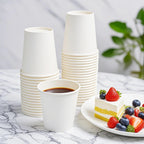 Paper Cups, 100 Pack 8 Oz Disposable Cups, Disposable Coffee Cups 8 Oz, Hot Cups Tea Cups Water Cups for Home Office Travel Party