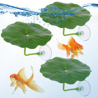 3 Pcs Betta Fish Leaf Hammock, Betta Fish Practical Resting Spot Bettas Suction Cup Tank Decor Green Hammock Plant Leaf Pad Fishes Breeding Resting Bed for Fishes Aquarium Decoration Ornaments