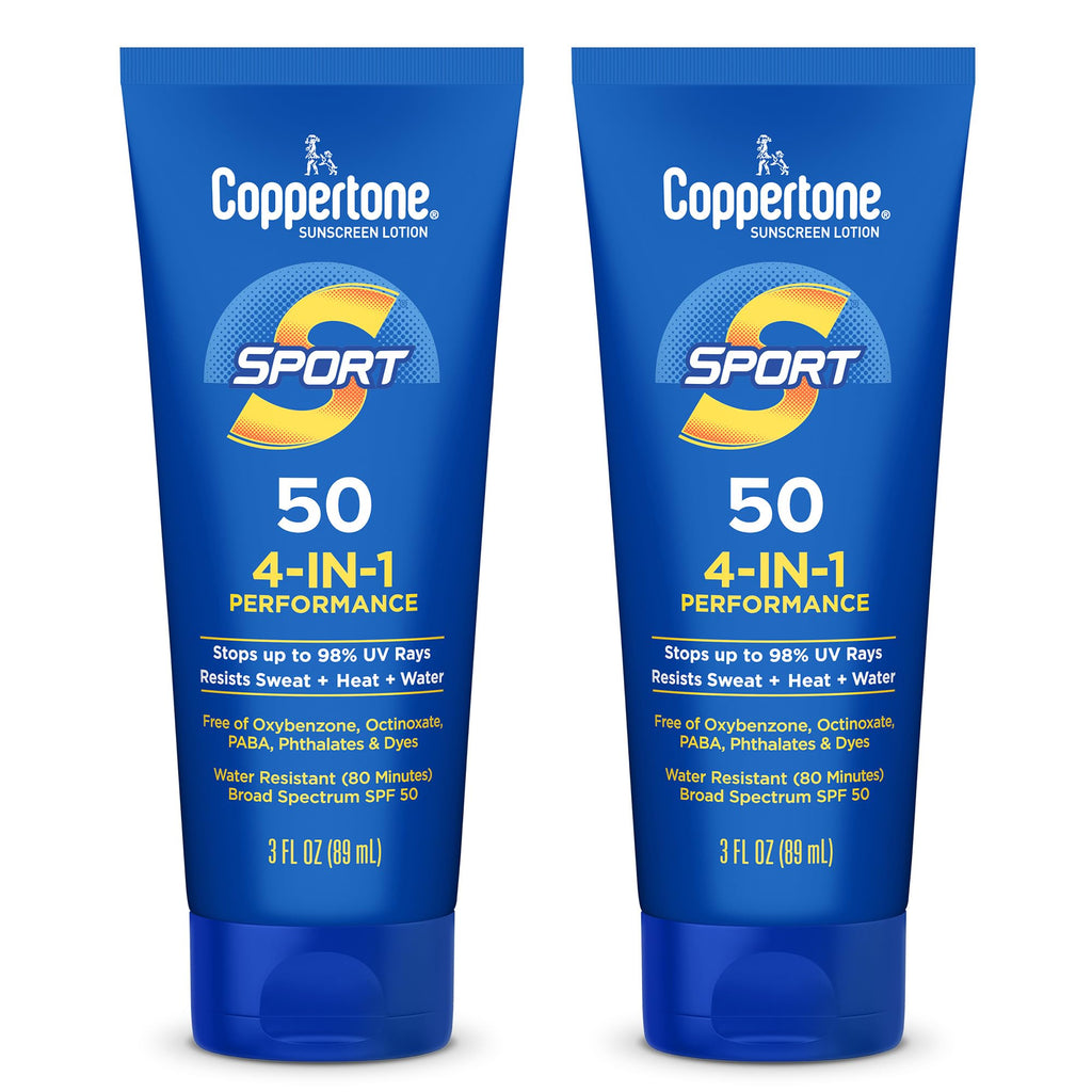 Buy now Coppertone SPORT Sunscreen Lotion Broad Spectrum SPF 50 (3 Fluid Ounce) (Packaging may vary) at indiglob india