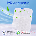 Makartt Nail Dust Collector - 4200 RPM Adjustable Speed Digital Display | Strong Suction Nail Dust Vacuum Digital Display, Reusable Filter, Compact for Home Salon Use White