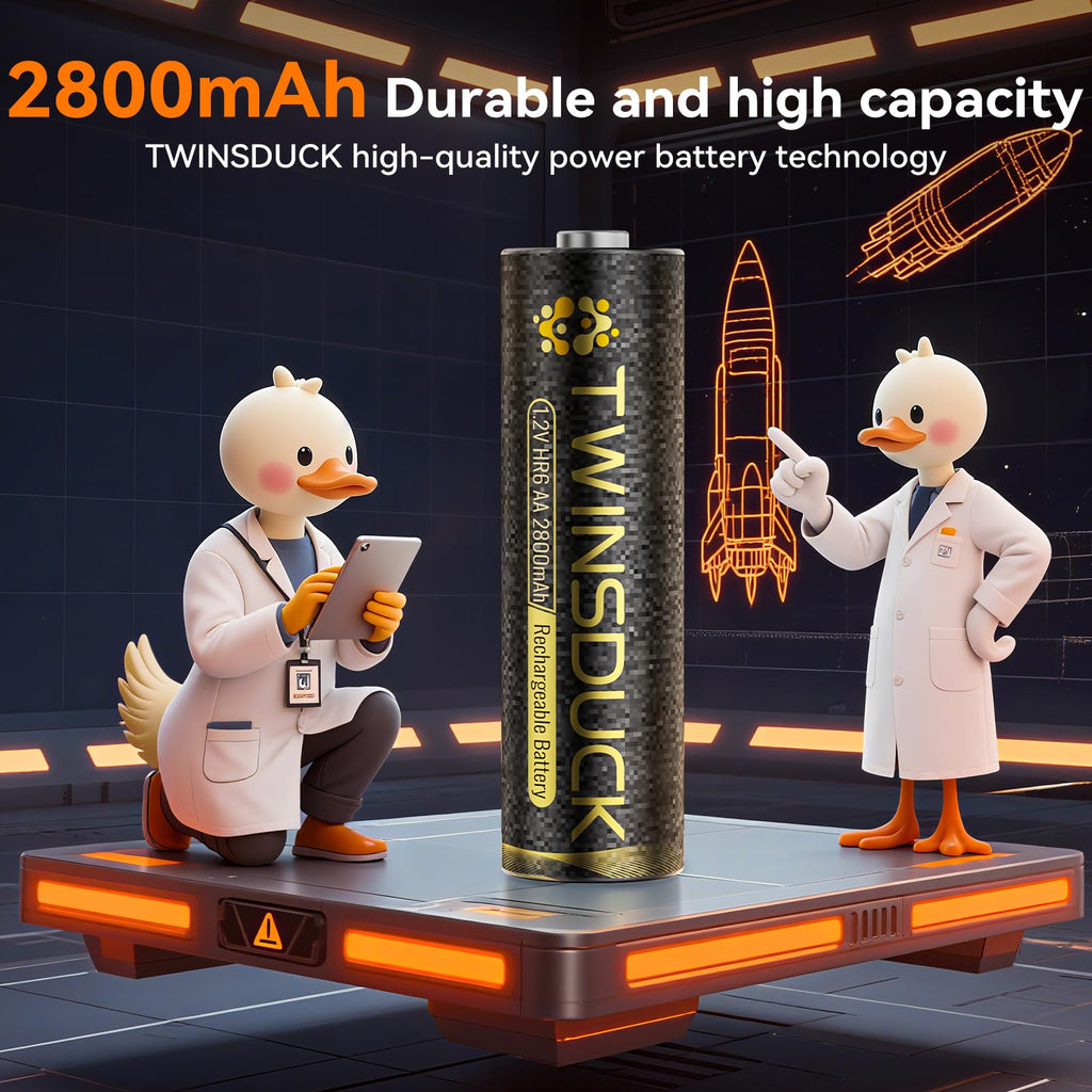 8 Pack AA Batteries Rechargeable 2800mAh High Capacity NiMH 1.2V for Remote