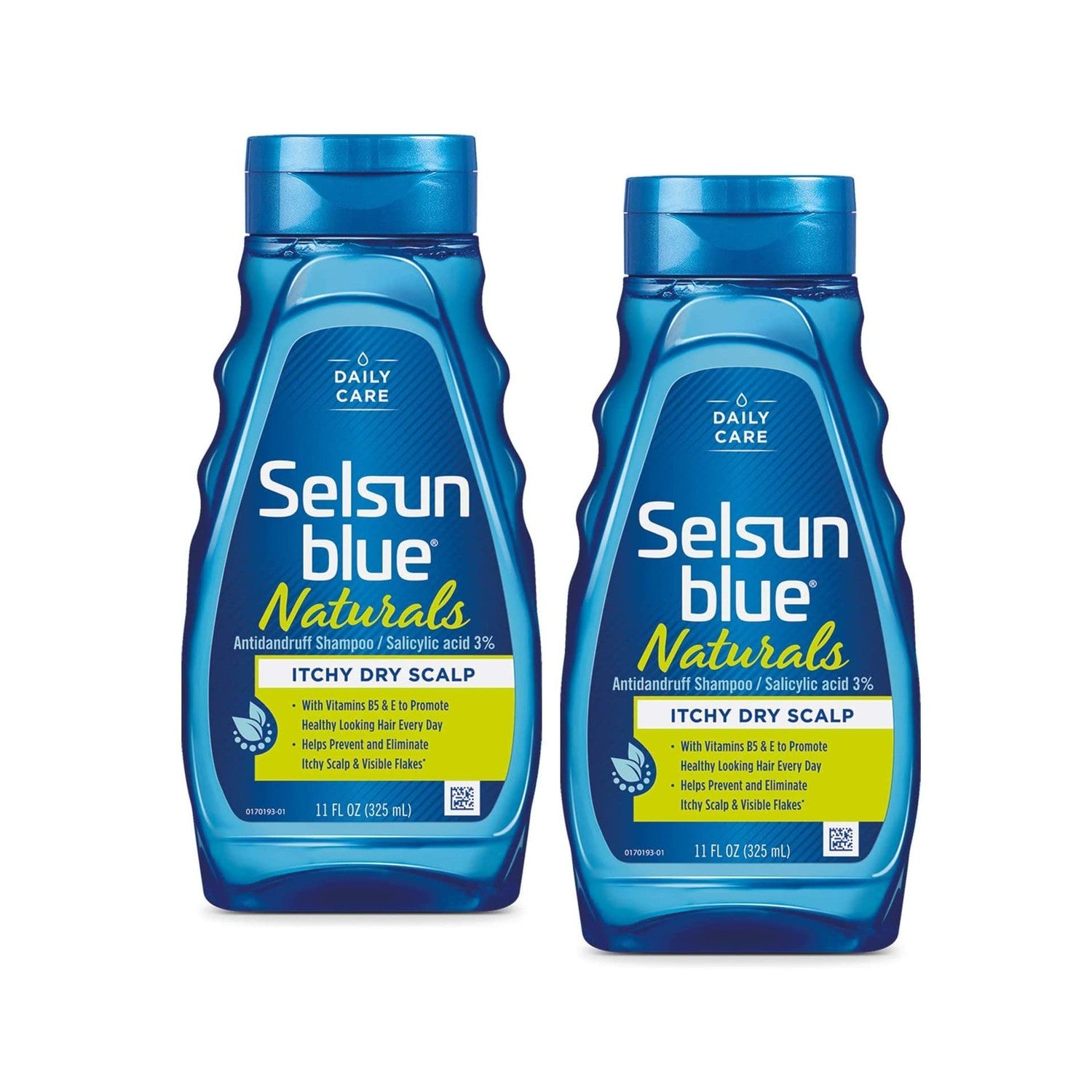 Selsun Blue Naturals Itchy Dry Scalp Antidandruff Shampoo, Extra-Hydrating Formula With Vitamins B3 and E, 11 fl. oz.