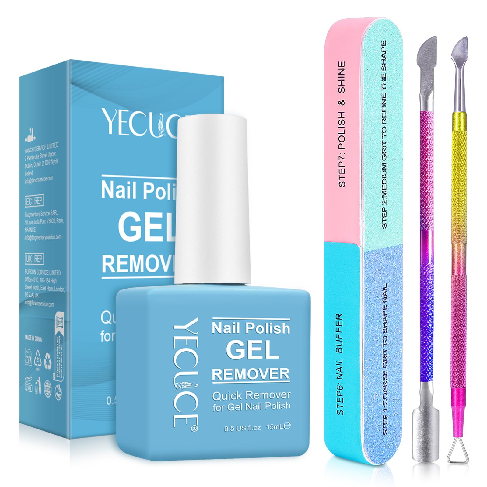 Gel Nail Polish Remover, (2pcs) Gel Polish Remover for Nails, No Need for Foil, Quick & Easy Polish Remover In 2-3 Minutes, No Need Soaking Or Wrapping-15ml