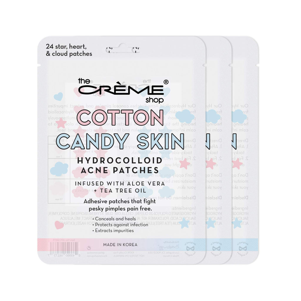 The Crème Shop Cotton Candy Hydrocolloid Acne Patches (3 Sizes/72 Count)
