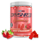 EHP Labs OxyShred Pre Workout Energy Gummies, Strawberry, 60 Servings | 100mg Natural Caffeine, 1000mg L-Carnitine, Vegan & Halal Friendly, No Artificial Colors, Zero Aspartame, HPLC Tested