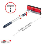 Squeegee for Window Cleaning with Long Handle, 2-in-1 Window Squeege for Home, Car Windshield, Mirror, Glass Cleaning with Extension Pole 18"-30"