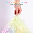 Buy now BOBOR Faux Fur Throw Blanket, Tie Dye Rainbow Sherpa Fleece Fluffy Blanket for Girls, Super Soft Fuzzy Plush Cozy Lightweight Decorative Blankets for Couch Sofa Bed (Rainbow, 59"x79") at indiglob india