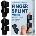 Buy now Dr. Frederick's Original Trigger Finger Splint - 2 ct - Mallet Splint & Brace for Arthritis, Injury, & Sprain - Fits Index, Middle, & Ring Fingers - Adjustable for All-Day Comfort - Doctor-Developed Large at indiglob india