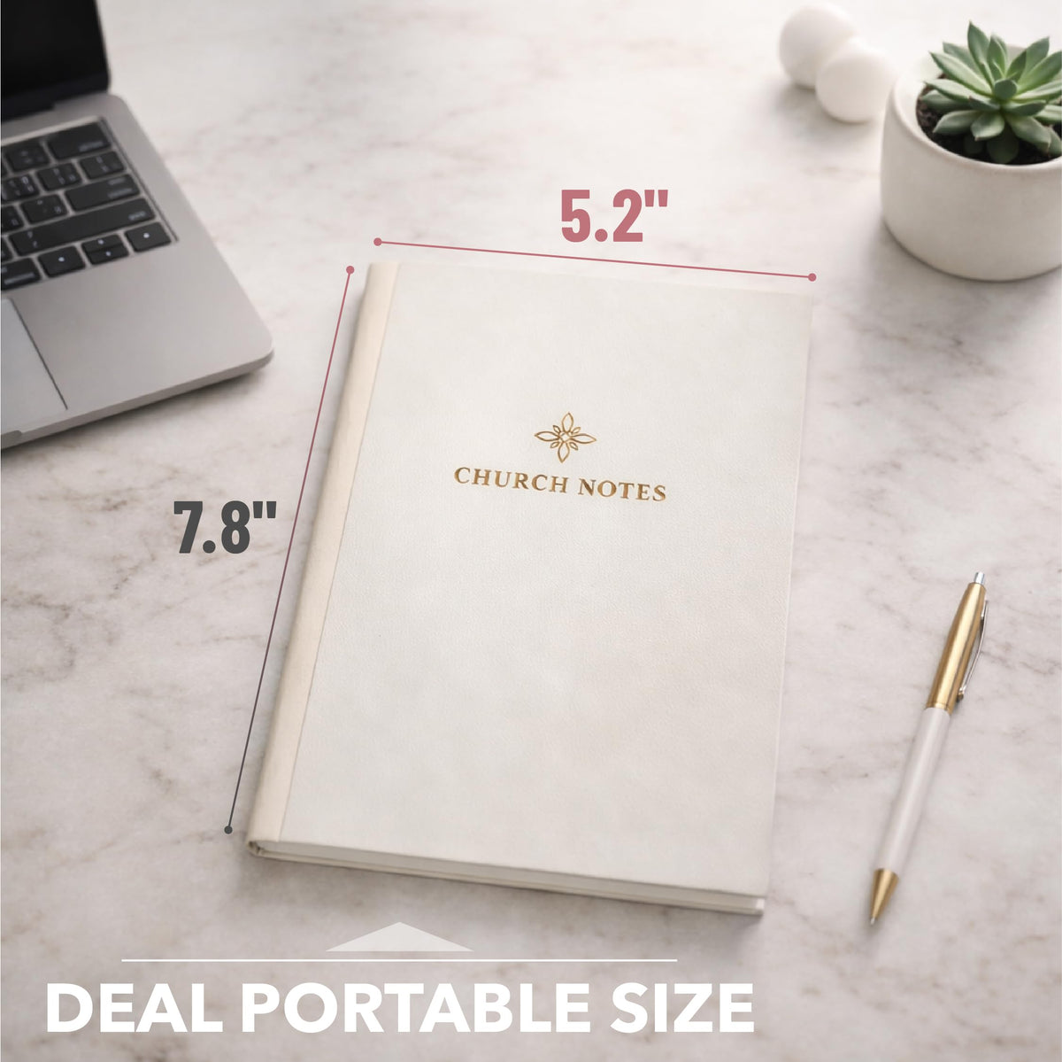 Mr. Pen- Selah Church Notes Journal – Gold Foil Cover, 5.1” x 7.8”