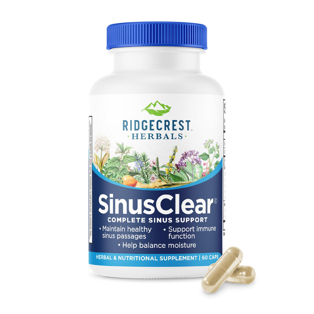 RidgeCrest Herbals SinusClear Mullein Sinus, Nasal and Immune Support 60 Ct