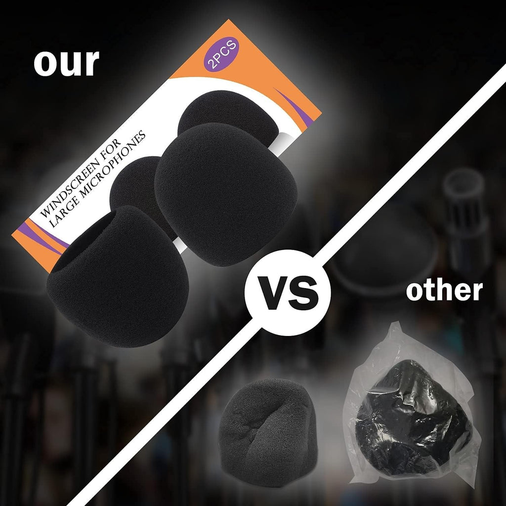 Buy now Foam Microphone Windscreen for Blue Yeti - Professional Pop Filter for 2.5 Inch Diameter Microphones Sponge Mic Cover 2Pcs at indiglob india