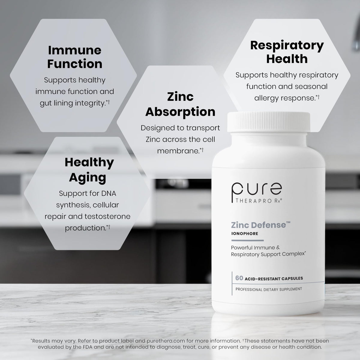 Zinc Defense, Quercetin & Copper, Zinc 15mg, 60 Servings