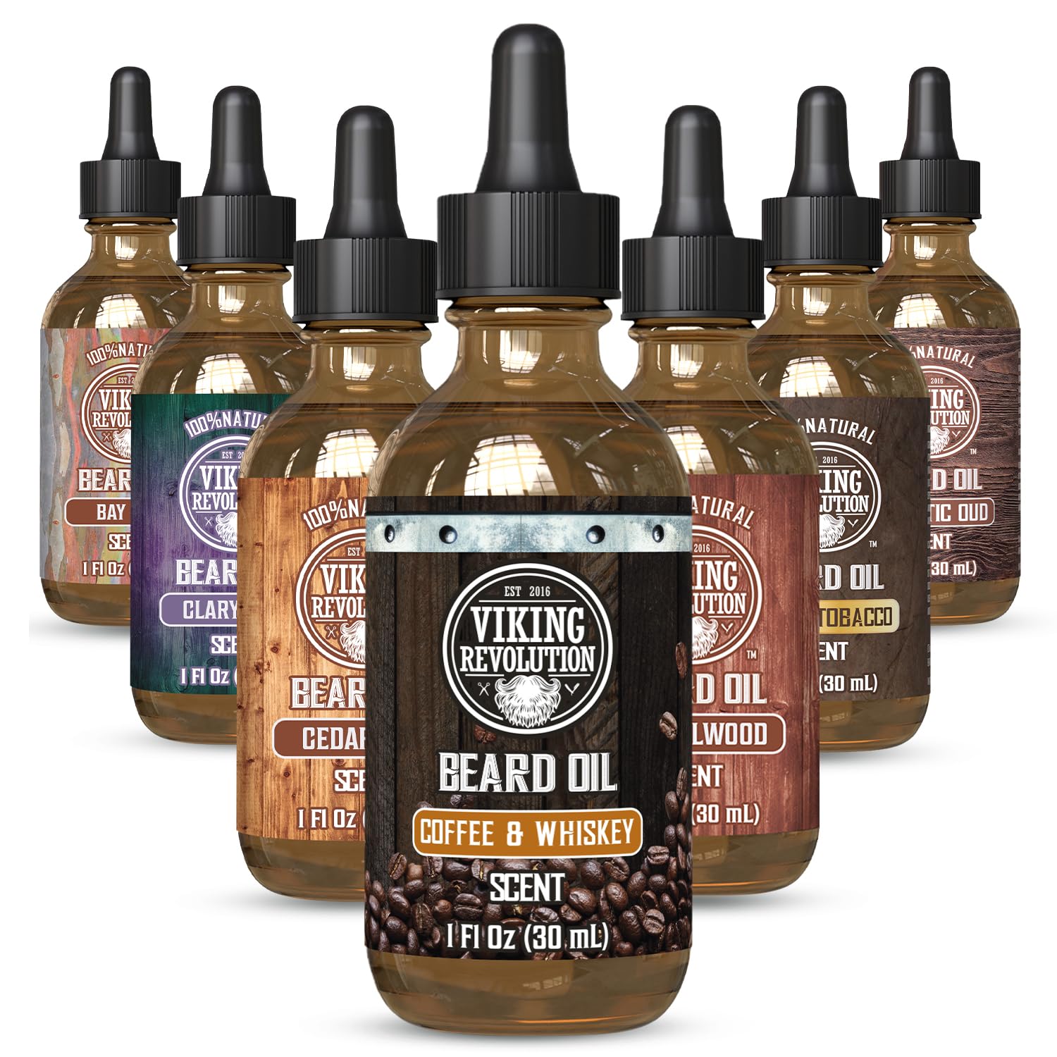 Buy now Viking Revolution Beard Oil with Clary Sage for Men - Natural Blend with Argan and Jojoba Oils for Softening, Strengthening, and Moisturizing at indiglob india