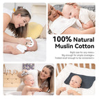 Synrroe Burp Cloths Large, Muslin Burp Cloths for Baby, Extra Absorbent and Soft, 6 Layers 20 by 10 Inches 100% Cotton (White Large 4 Pack)