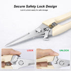 Pruning Shears,Ahoooot 2Pcs Pruning Shears for Gardening,Professional Garden Shears for Flowers, Bonsai and Fruits Picking (1pc Straight & 1pc Curved)
