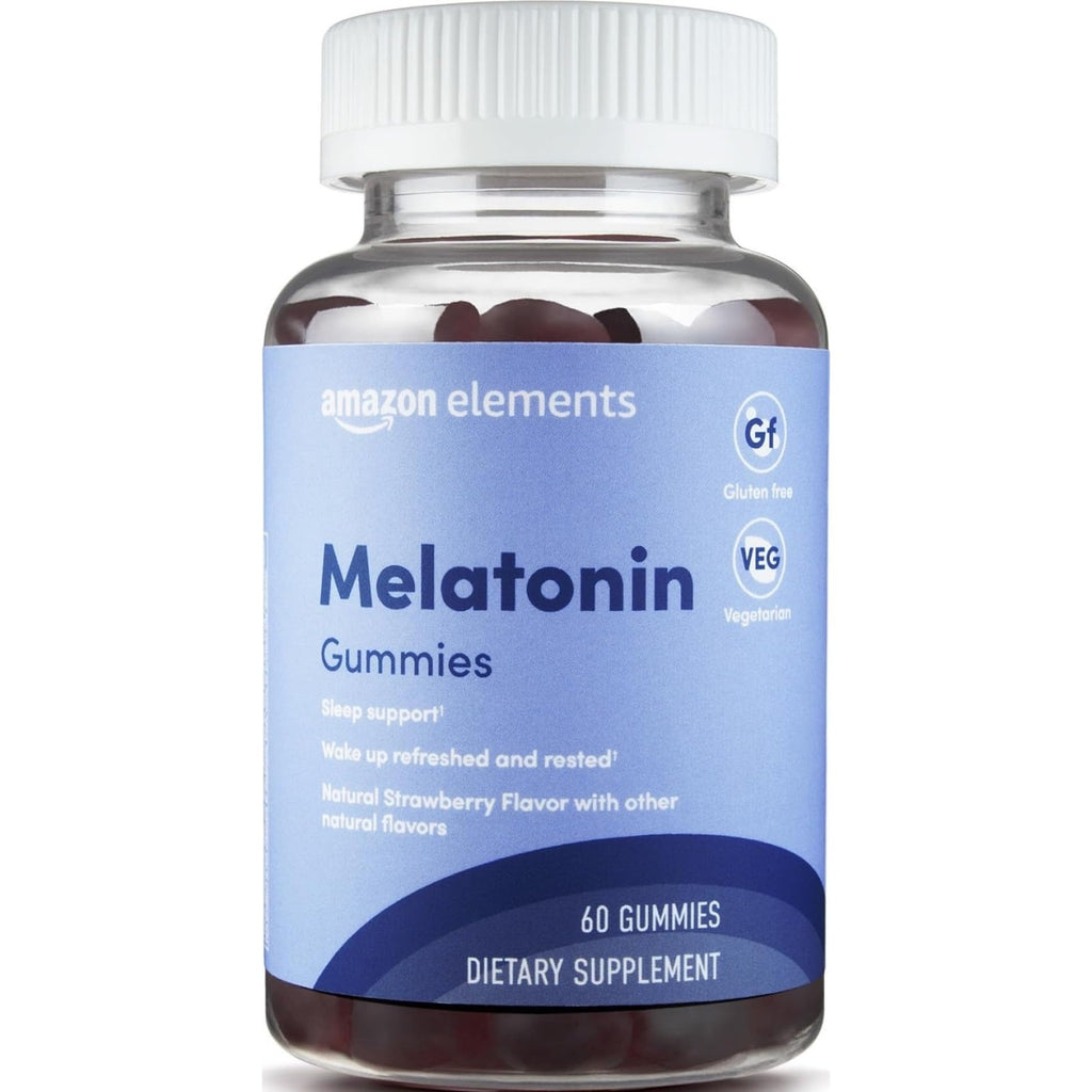 Amazon Elements - Melatonin 10mg Gummies, Supports Restful Sleep, Strawberry, 60 Count (Previously Revly) (Pack of 120)