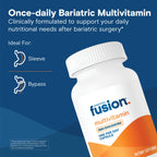 Bariatric Fusion Multivitamin with Iron for Women and Men | Once Daily Capsule | GLP-1 Vitamins | 45mg Iron | 30 Count |1 Month Supply