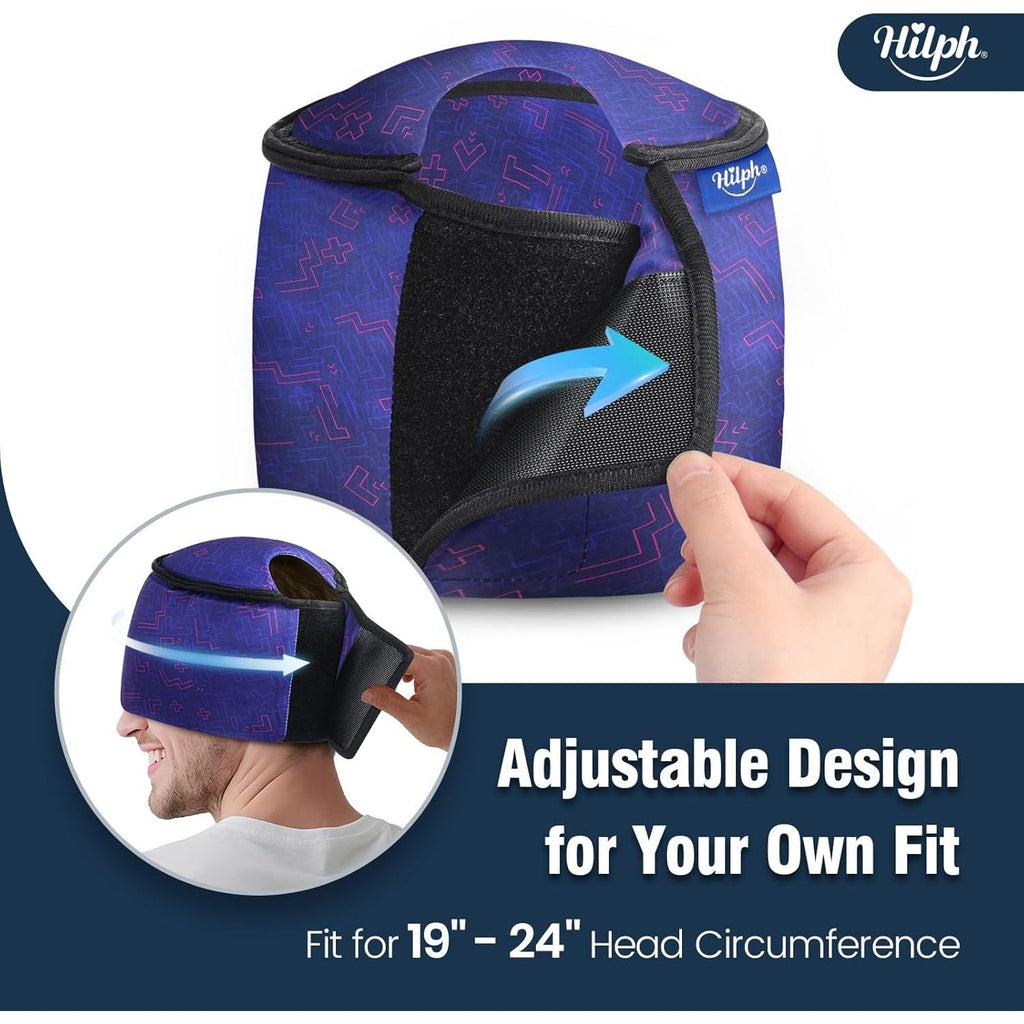 Buy now Hilph Cold Cap for Chemotherapy Patients, Stress Relief Hat, Ice Caps for Chemo with Top Coverage, Cold Hats for Head Discomfort, Adjustable Migraine Headache Relief Ice Pack for Women and Men, Blue at indiglob india