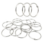 KTOJOY 2 Inch (15 Pack) Loose Leaf Binder Book Rings, with Metal Nickel Plated for Key,and Index Cards, for School, Home, or Office, Silver