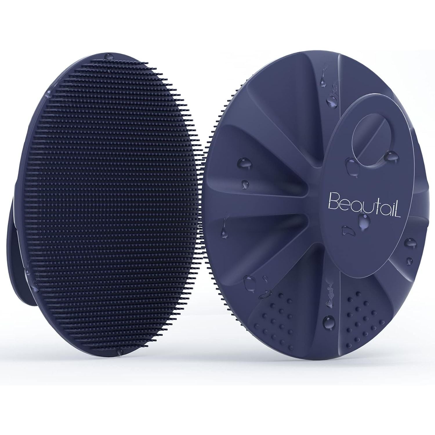 Buy now Silicone Body Scrubber Shower Bath Wash Brush Gentle Exfoliating Scrub Cleansing Loofah for Women Men Baby Sensitive Skin, Easy to Clean, Lather Nicely, More Hygienic, 1 Pack, Cyan Blue at indiglob india