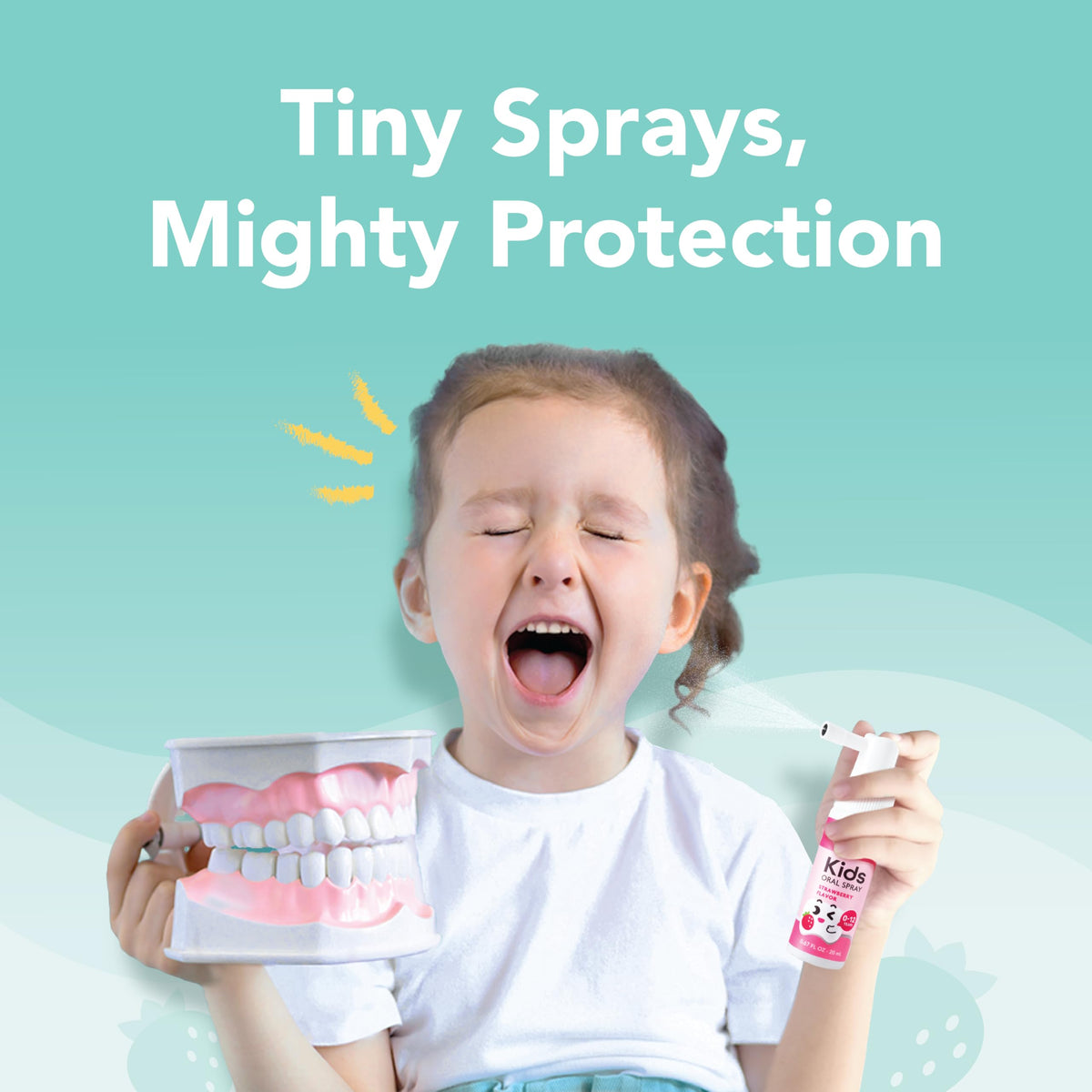 LAB52 Kids Oral Spray, Toothpaste Helper Fluoride Free, Xylitol Vanilla