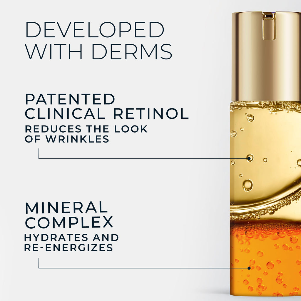 RoC Retinol Correxion Deep Wrinkle Retinol Face Serum, Ascorbic Acid, 1 0z | Anti-aging treatment for fine lines, dark spots, post acne scars, clinically proven, dermatologist-tested, packaging may vary