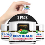 Dr. Dan's Cortibalm Healing Lip Balm Jar for Severely Chapped Lips, 3-Pack