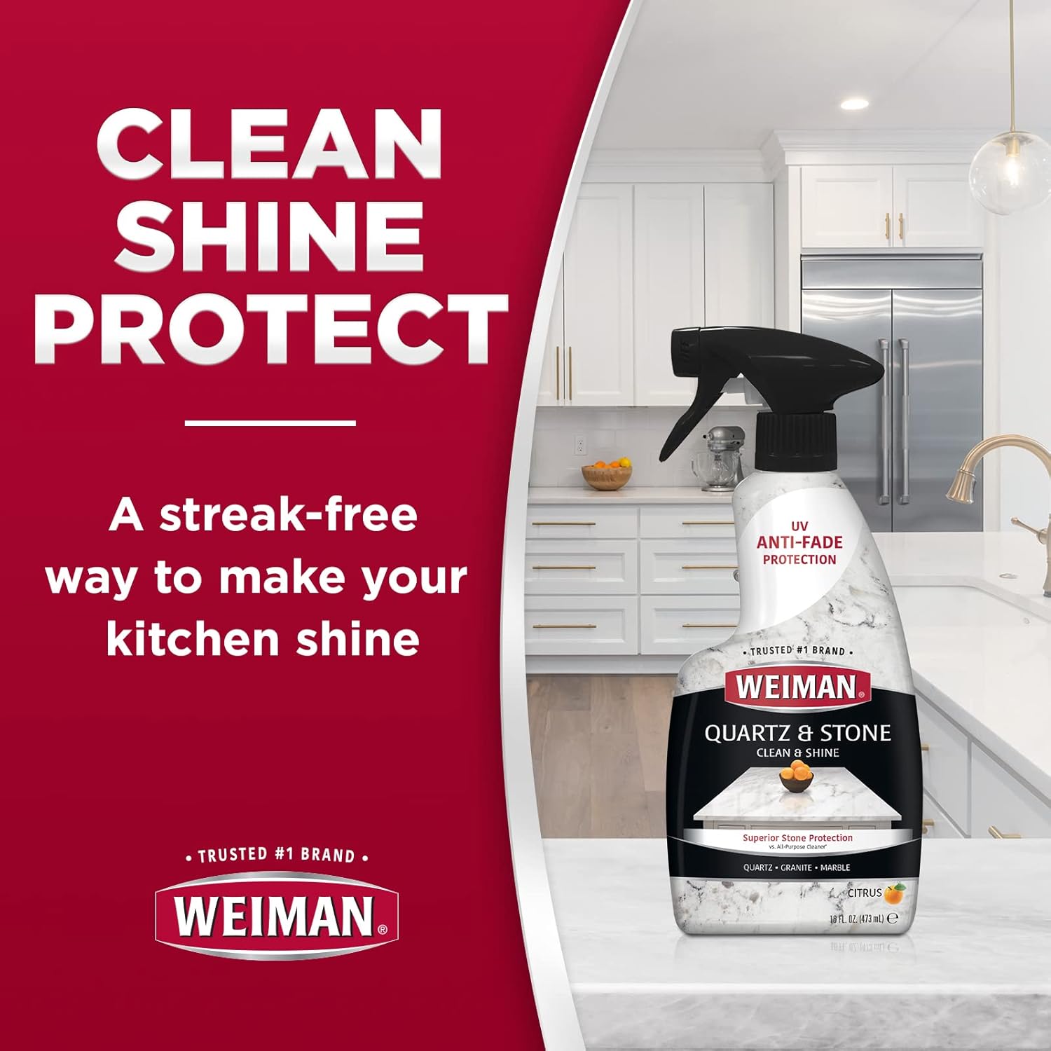 Buy now Weiman Quartz Countertop Cleaner and Polish (2 Pack w/Micro Towel) Clean and Shine Your Quartz Countertops Islands and Stone Surfaces with Ultra Violet Protection at indiglob india