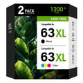 63 63XL 4520 3830 Ink Cartridges for HP Printers Black and Color Combo Pack