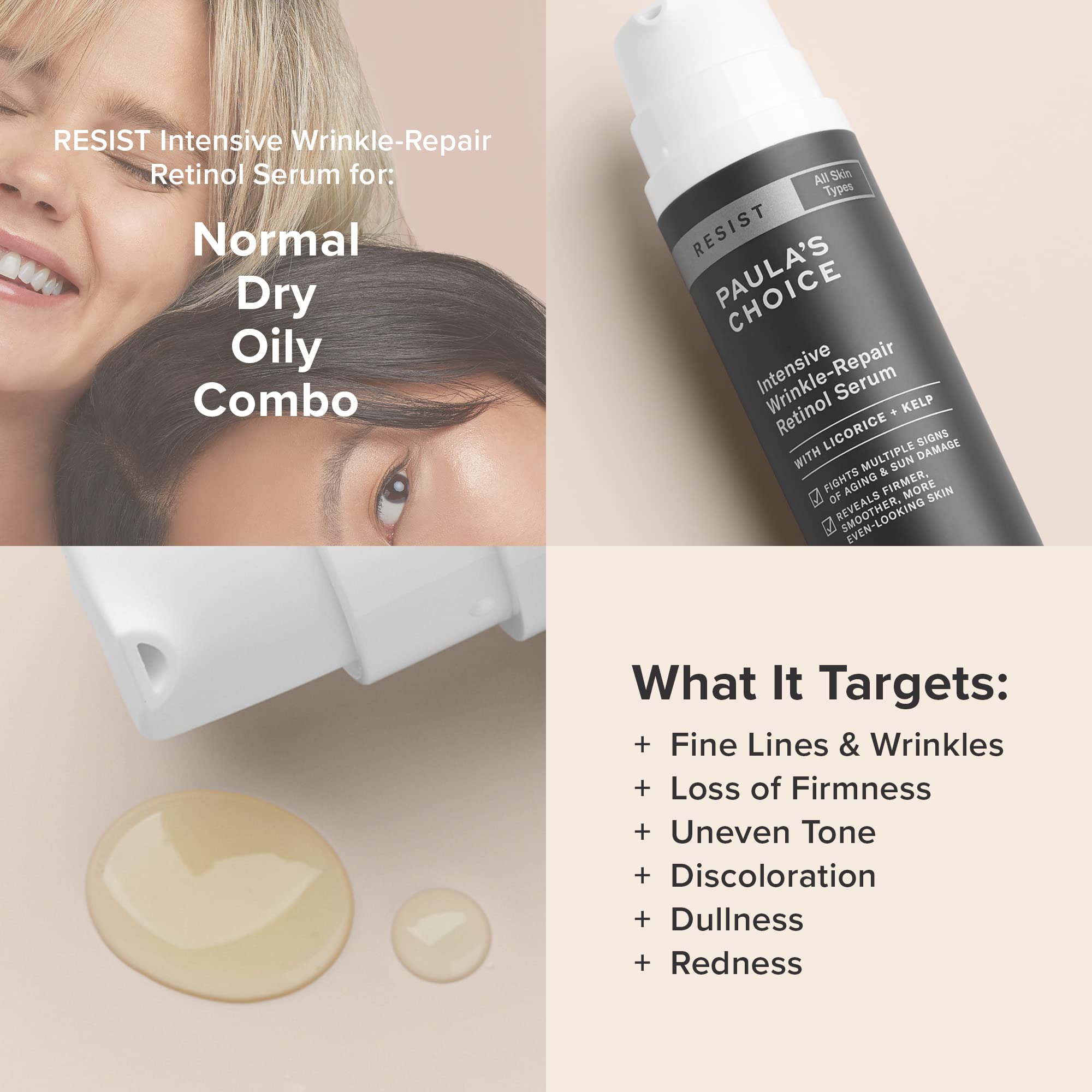 Buy now Paula's Choice RESIST Intensive Wrinkle-Repair Retinol Serum, Squalane, Vitamin C & E, Anti-Aging & Wrinkle Treatment, 1 Fl. Oz. at indiglob india