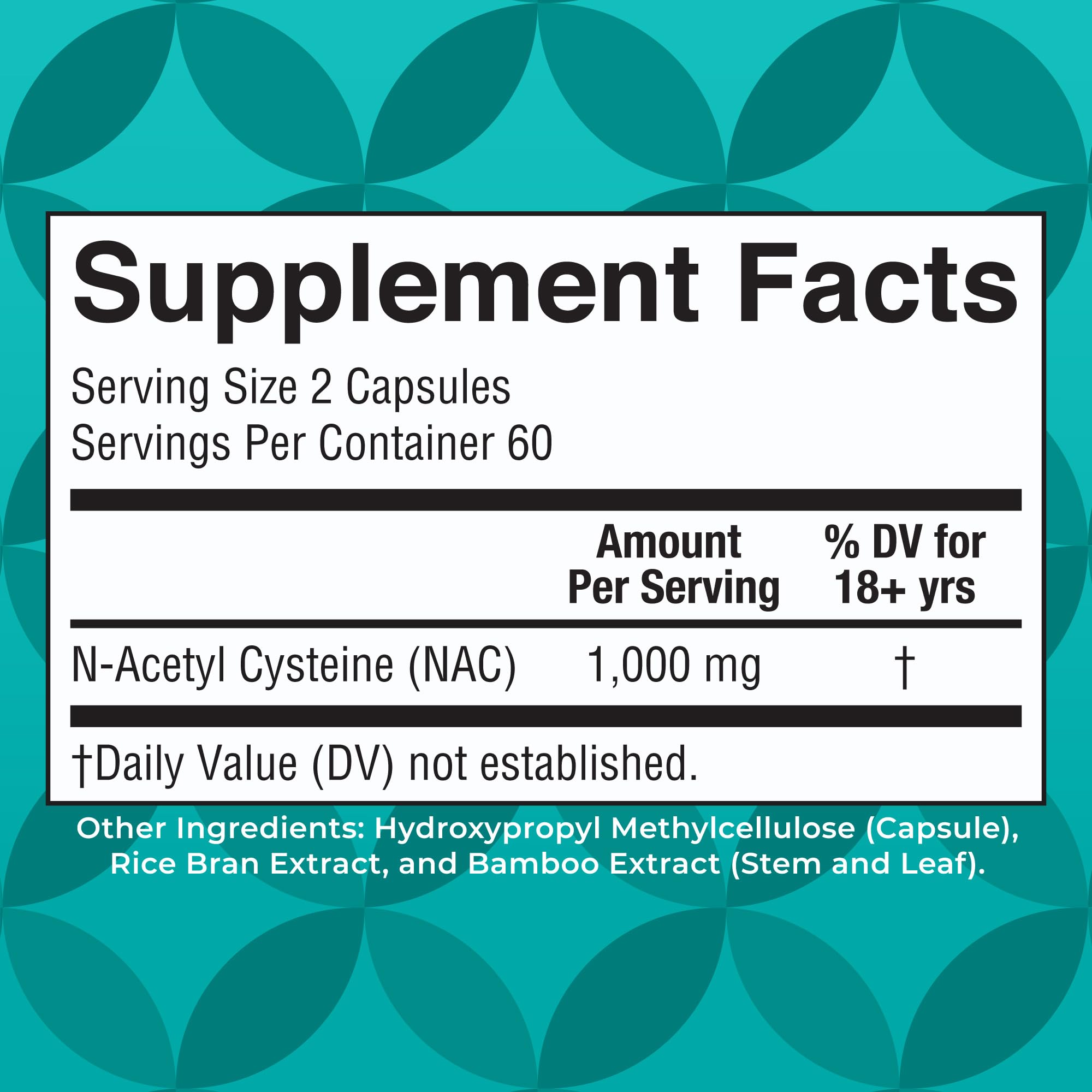 MARYRUTH'S NAC Supplement N-Acetyl Cysteine Capsules, Glutathione Precursor | Glutathione Precursor, Amino Acid, Cellular Health, Vegan, Non-GMO
