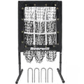 Bearwill Pitching Net, 9 Hole Baseball Pitching Net with Strike Zone