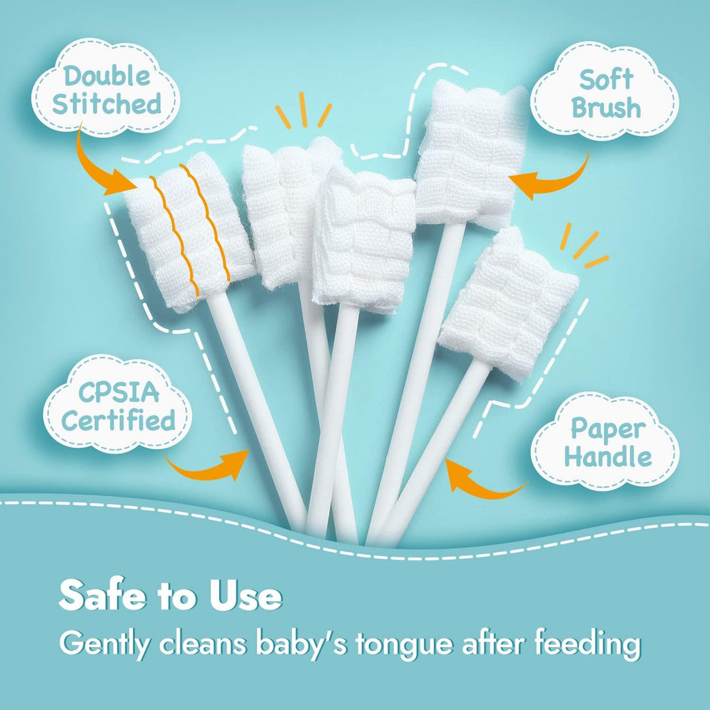 Buy now Papablic Baby Tongue Cleaner, Baby Oral Cleaner, Disposable Infant Mouth Cleaner Newborn, Upgrade Gum Cleaner with Paper Handle or Infants Ages 0-2 Years, 40 Pack at indiglob india