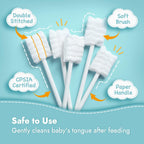 Buy now Papablic Baby Tongue Cleaner, Baby Oral Cleaner, Disposable Infant Mouth Cleaner Newborn, Upgrade Gum Cleaner with Paper Handle or Infants Ages 0-2 Years, 40 Pack at indiglob india